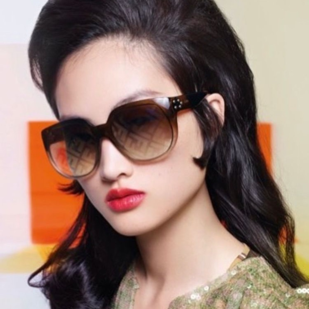 FENDI Acetate FF Sunglasses FF 0403/G/S Brown - Picture 3 of 9